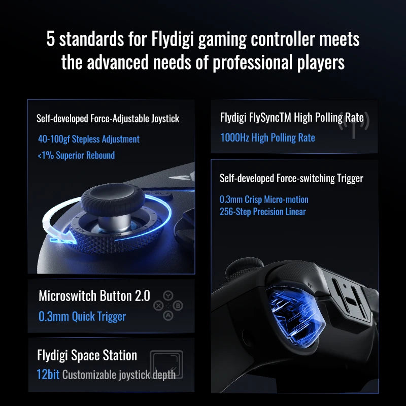 Flydigi Vader 4 Pro Wireless Gaming Controller Athletic Elite Handle Gamepad With Hall Rocker For Nintendo Switch/Android/PC
